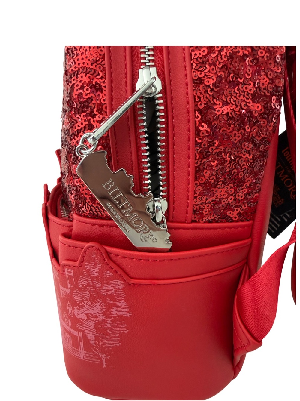 Loungefly Biltmore Red Sequin Mini Backpack NWT - Picture 9 of 9